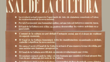 Pòster dels cartells/carpetes de la Guerra Civil per a l'exposició "Els documents reaprofitats" de l'Arxiu Municipal de Torelló.